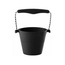 Cubo de Praia de Silicona Scrunch - Preto