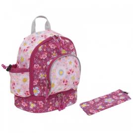 Mochila infantil 2 anos com compartimento termico Bugs & Flowers