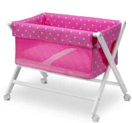 Vestidura para Miniberço Star Branco e morango