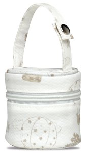 Portachupetes laminado pu Letoile Branco Lino