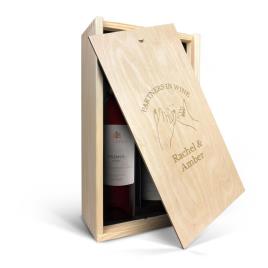 Pacote gravado caixa de vinho - Salentein Primus Malbec e chardonnay