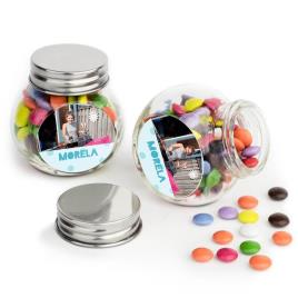 Mini bombom de vidro - Chocolates coloridos - Conjunto de 40