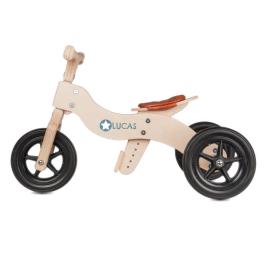 Triciclo de madeira com nome