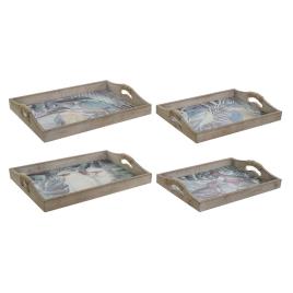 Tabuleiro DKD Home Decor (2 pcs) (40 x 30 x 6 cm)