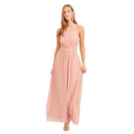 Vestido Longo Sem Mangas Milina Halter Maxi 36 Misty Rose