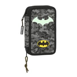 Safta Pequeno Duplo Preenchido Batman Night 28 Peças Lápis Caso One Size Black