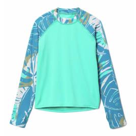 Camiseta De Manga Comprida Sandy Shores printed Sunguard 10-11 Years Electric Turquoise / Deep Marine King Pal