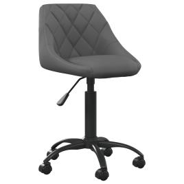 Cadeira de escritório veludo cinzento-escuro