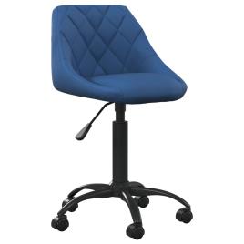 Cadeira de escritório veludo azul