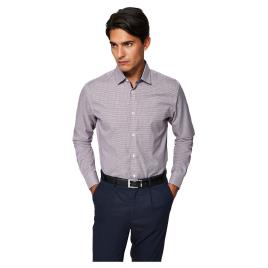 Camisa Manga Comprida Slim New Mark XS Bright White / Checks Red / Navy / White