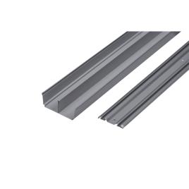 Kit guias portas correr 180cm preto