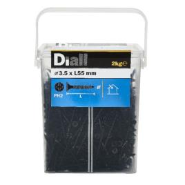 Parafusos de aço preto para painés de gesso 3,5x55 mm 2 kg