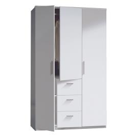 Armário branco 3 portas 3  gavetas