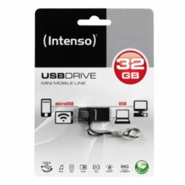 Memória USB e Micro USB INTENSO Mobile Line 32 GB Preto Memória USB