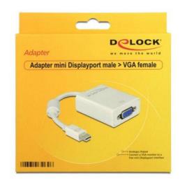 Adaptador Mini DisplayPort para VGA DELOCK 65130 Branco