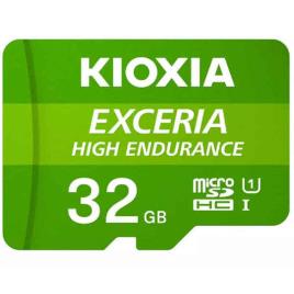 Cartão de Memória Micro SD com Adaptador Kioxia Exceria High Endurance Classe 10 UHS-I U3 Verde - 32 GB