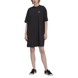 Adidas Originals Vestido direito estilo t-shirt Adicolor, logótipo atrás