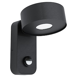Candeeiro de parede exterior LED PALOSCO COM SENSOR PRETO