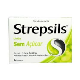 Strepsils Pst Limão sem açúcar 1.2mg+0.6mg 24