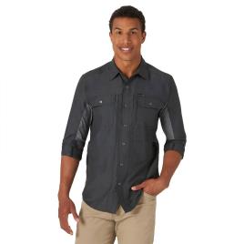 Wrangler Camisa De Manga Longa Mixed Materials L Black