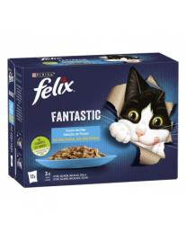 Purina Felix Fantastic Seleção De Peixes Em Gelatina 12x85gr