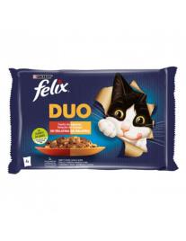 Purina Felix Fantastic Duo Saborosa Seleção Numa Gelatina 4x85gr