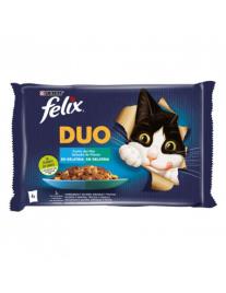 Purina Felix Fantastic Duo Saborosa Seleção De Peixes 4x85gr