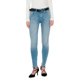 Only Jeans Blush Life Mid Waist Skinny Ankle Raw Rea1468 XL Light Blue Denim