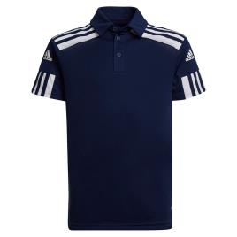 Adidas Polo Manga Corta Squadra 21 164 cm Team Navy Blue / White