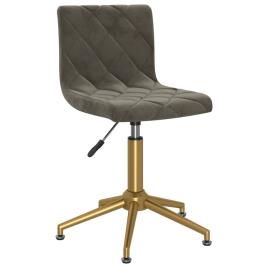 vidaXL Cadeira de escritório giratória veludo cinzento-escuro