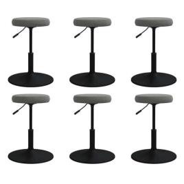 vidaXL Cadeiras de jantar 6 pcs veludo cinzento-escuro