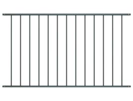 Painel de vedação aço revestido a pó 1,7x0,75 m antracite