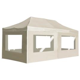 Tenda dobrável profissional com paredes alumínio 6x3m creme