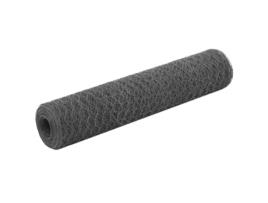 Cerca arame galinheiro 25x0,75m aço c/ revestimento PVC cinzento
