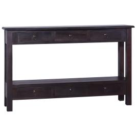 Mesa consola 120x30x75cm mogno maciço castanho café preto-claro