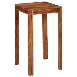 Mesa de bar em madeira de sheesham maciça 60x60x107 cm