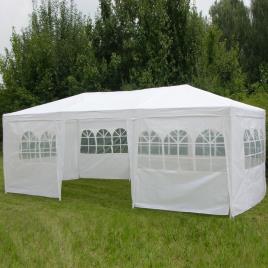 Gazebo com paredes laterais 3x6 m branco