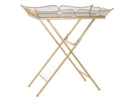 Mesa de Apoio Dekodonia Dourado Metal Espelho (69 x 38 x 75 cm)