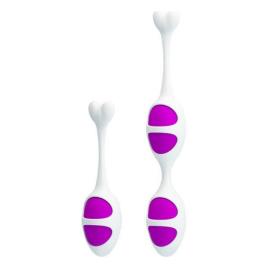 Bola Vaginal Miu Miu Kegel Exerciser Pretty Love Branco Lilás Silicone (Ø 3,7 cm)