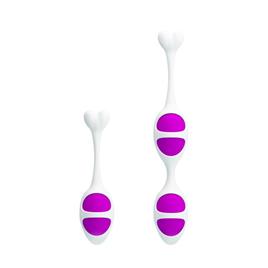 Bola Vaginal Miu Miu Kegel Exerciser Pretty Love Branco Lilás Silicone (Ø 3,7 cm)