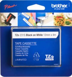 Brother TZE-231S Etiquetadora Preto Sobre Branco