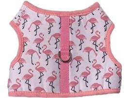 Peitoral para Cães DASHI Flamingo (Rosa - 51cm - Poliéster - S - Porte Médio)