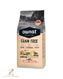 Ração Ownat Just Grain Free Salmão & Seafood 14 Kg