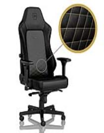 Cadeira noblechairs HERO PU Leather Preto / Dourado