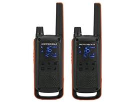 Walkie-Talkie MOTOROLA T82 Duo (8 Canais - Até 10 Km - Até 18h - Preto)