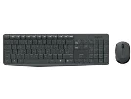 Teclado + Rato LOGITECH MK235 (Wireless - Ótico - Teclado Numérico)