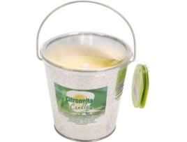VELA CITRONELA ANTI-MOSQUITOS 160G Ø10CM EM BALDE METÁLICO
