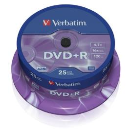 DVD+R AZO 47GB 16X MATT SILVER Cake 25 Unidades 