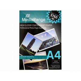 Papel Fotográfico Dupla Face A4 160g Brilhante MediaRange (50 Folhas)