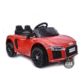 CARRO ELÉTRICO CRIANÇA AUDI R8 SPYDER LICENCIADO 12V 2 MOTORES 20w vermelho